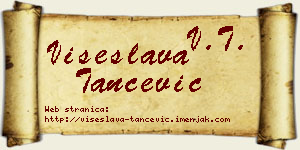 Višeslava Tančević vizit kartica